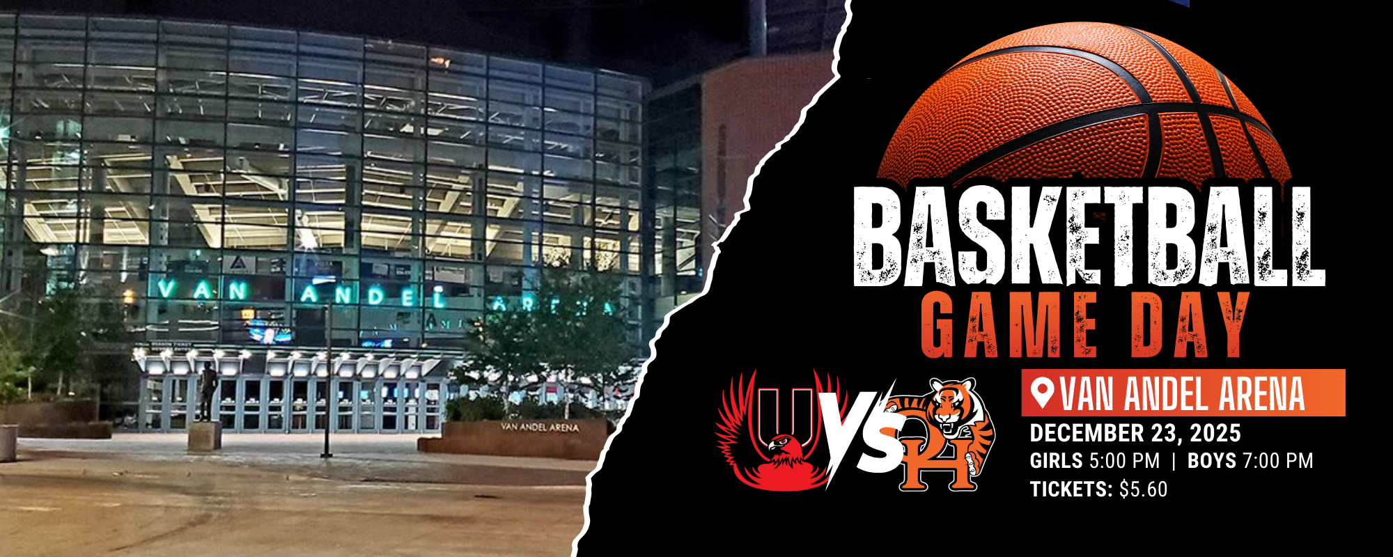 Basketball Game Day at Van Andel Arena December 23, 2025 at 5:00 PM Tickets $5.60