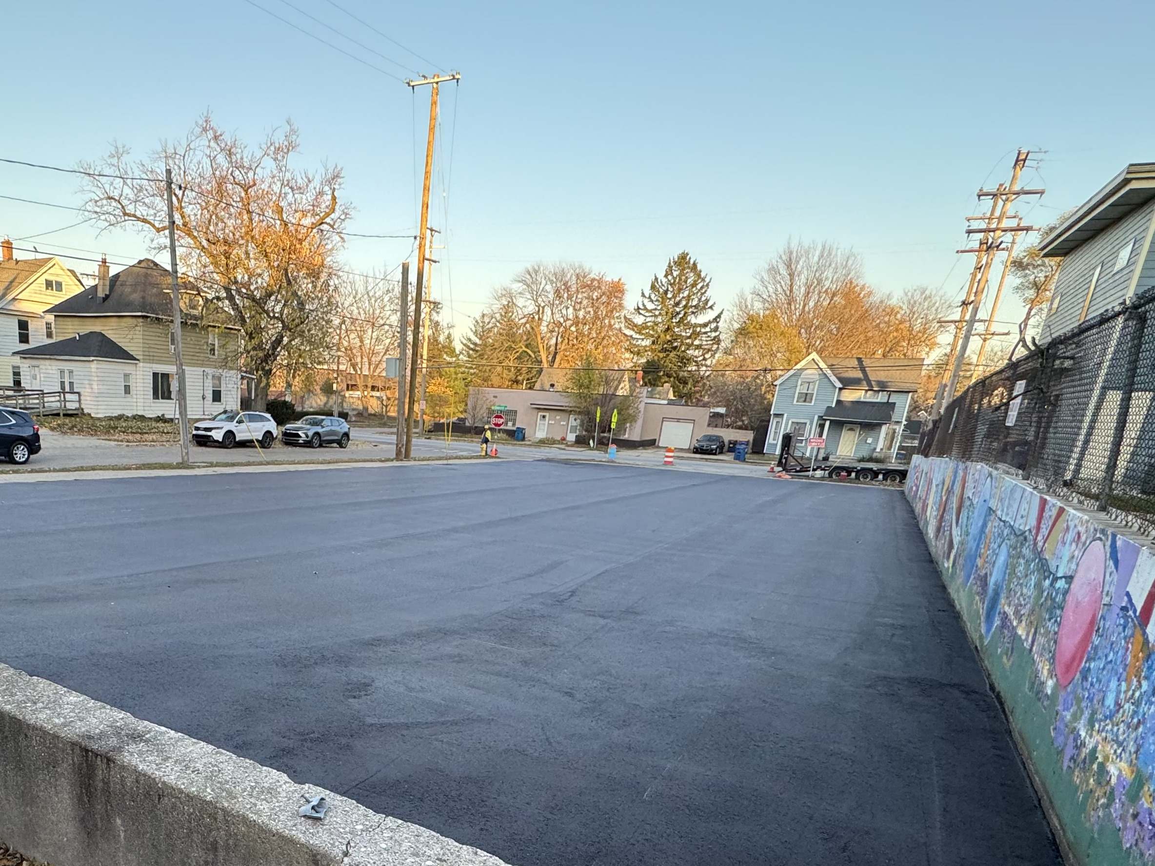 Congress small parking lot paved